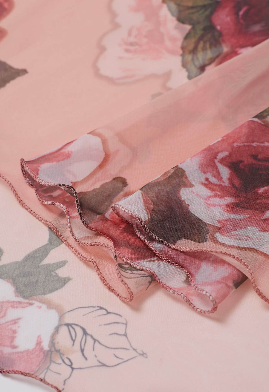 Pink Rose Panache Maxi Skirt