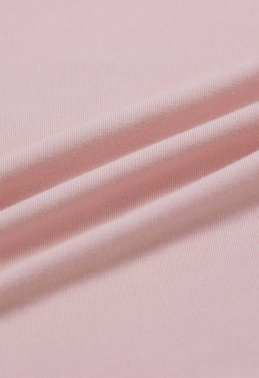 Drape Neck Ruched Sleeveless Top in Pink