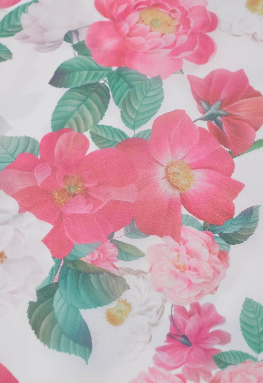 Blooming Floral Tiered Ruffle Belted Maxi Dress