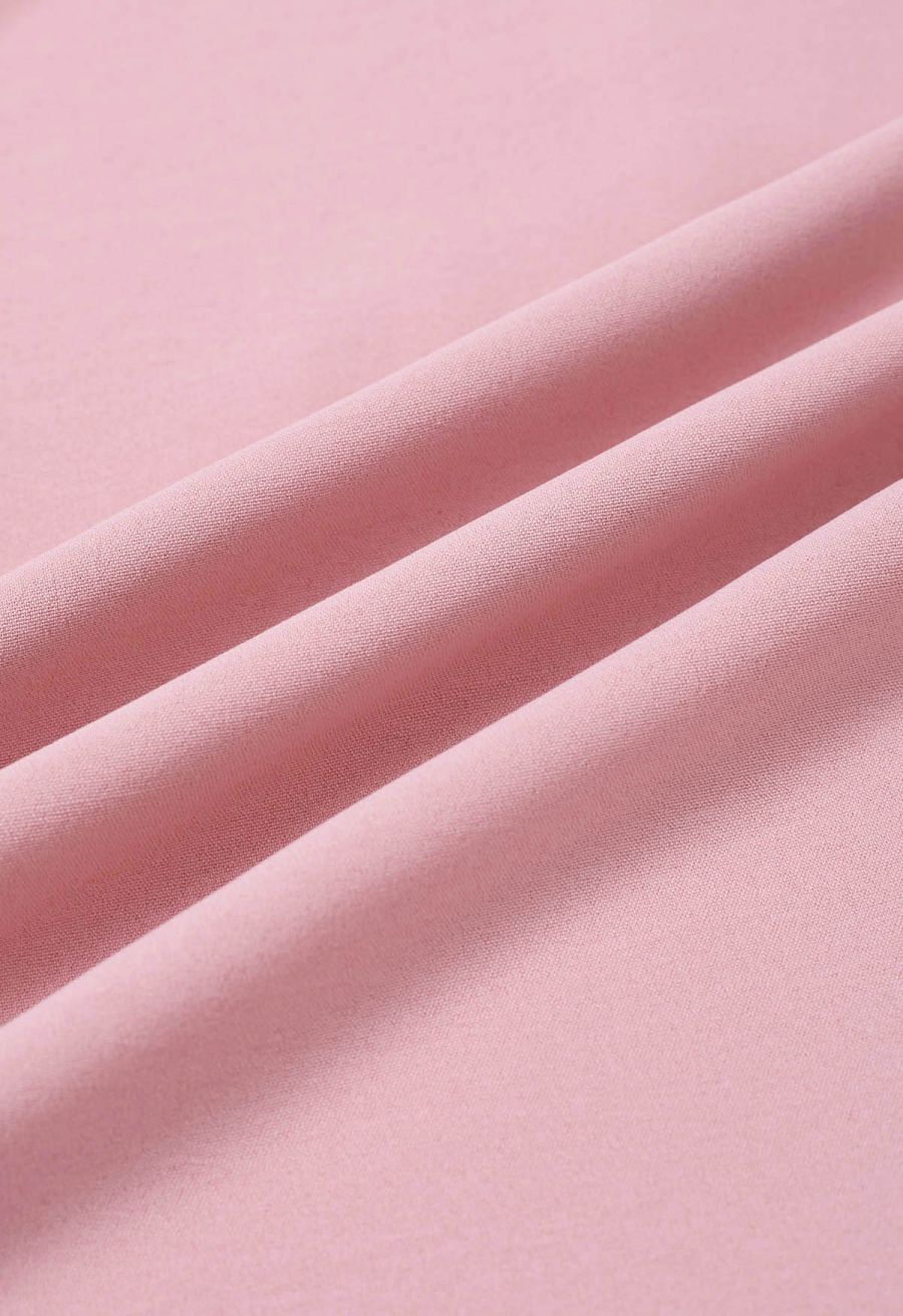 Cascade Ruffle O-Ring Tie-Back Maxi Dress in Pink