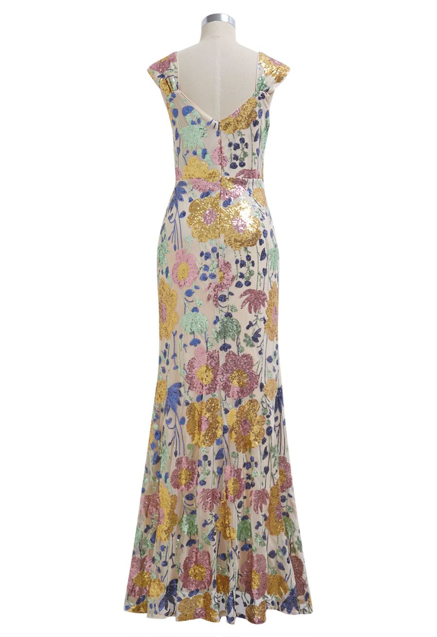 Impressive Blossom Full Sequin Mermaid Gown
