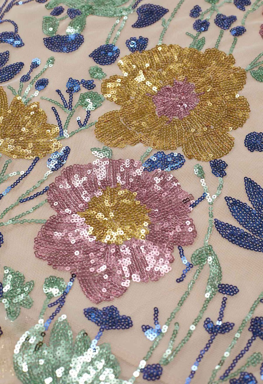 Impressive Blossom Full Sequin Mermaid Gown