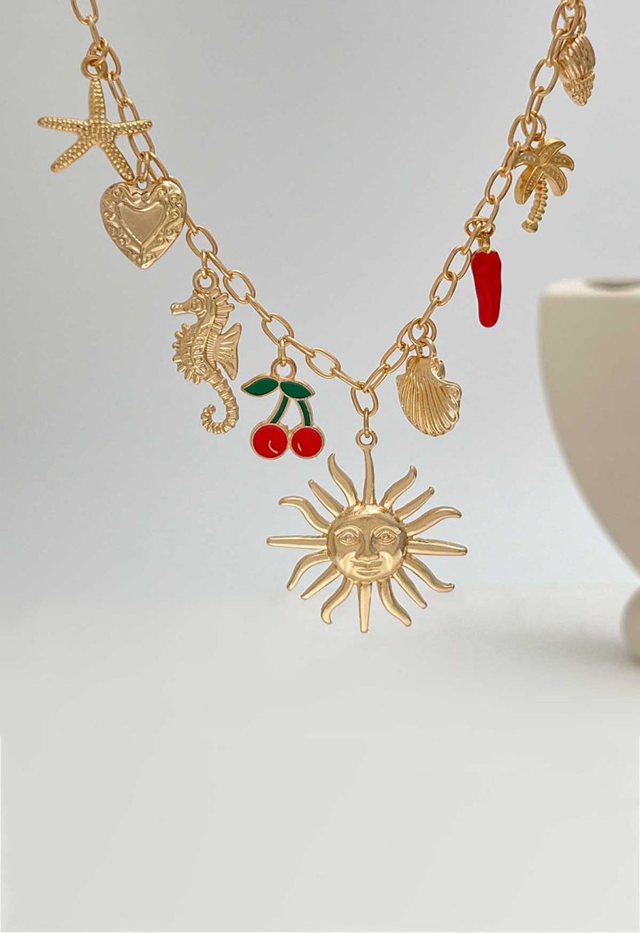 Tropical Charms Pendant Necklace