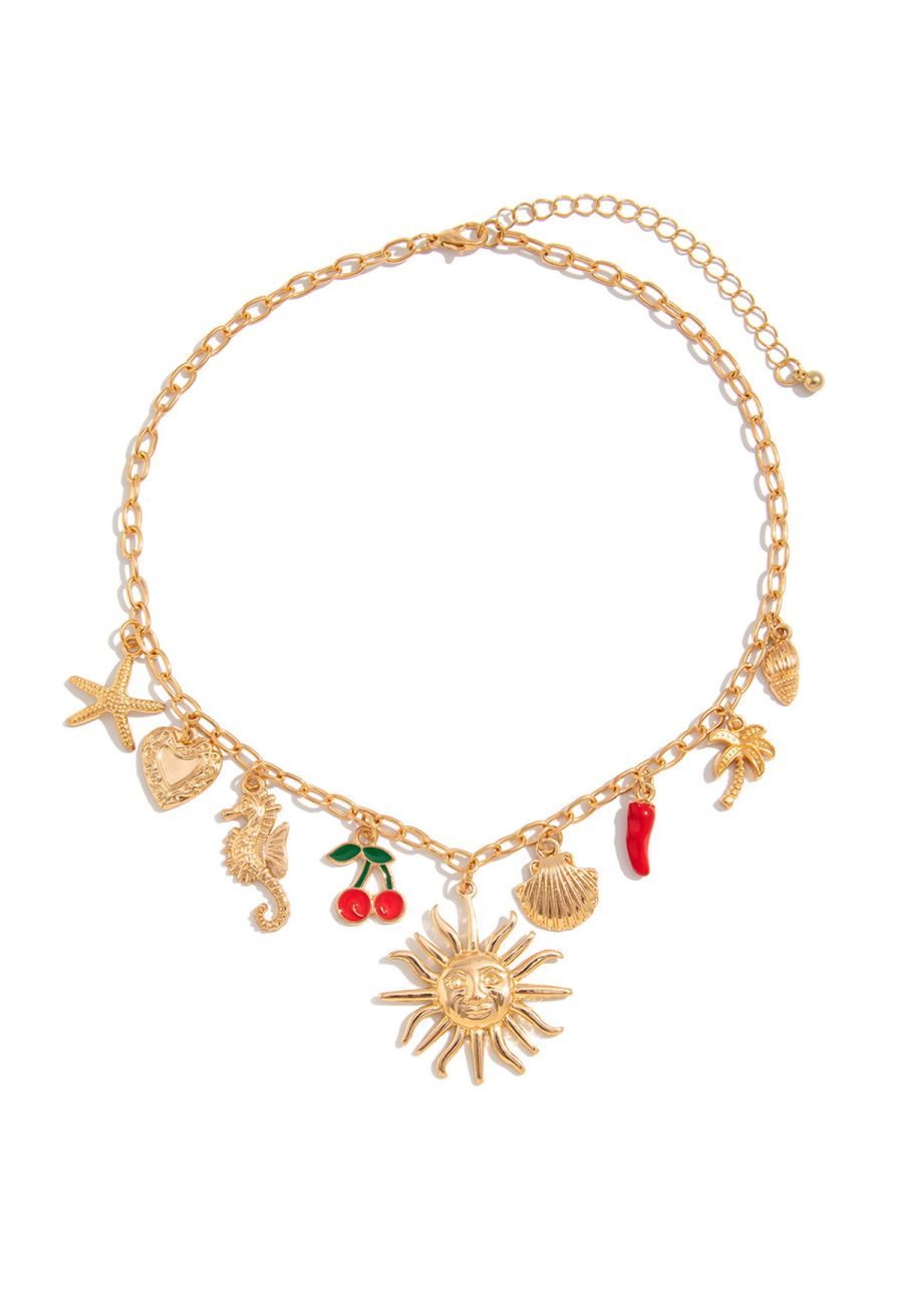 Tropical Charms Pendant Necklace