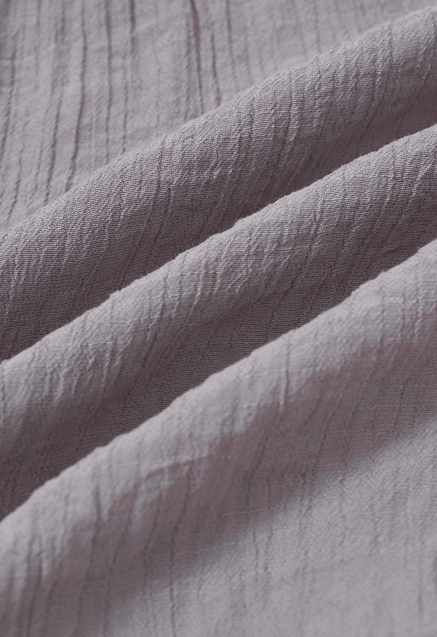 O-Ring Belt Wide Leg Tiered Crop Pants in Mauve