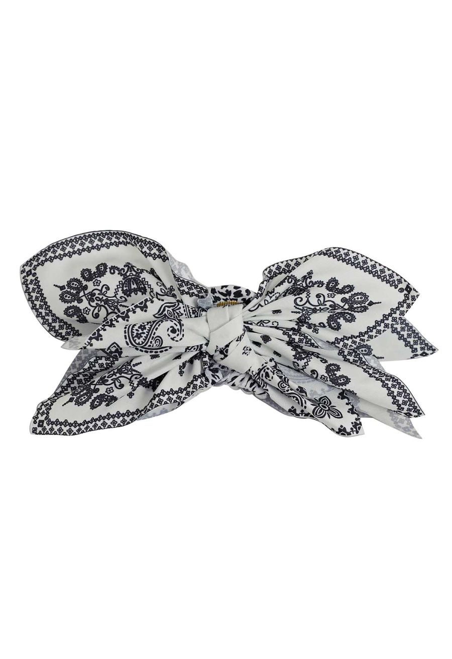 Paisley Printed Silky Hair Claw