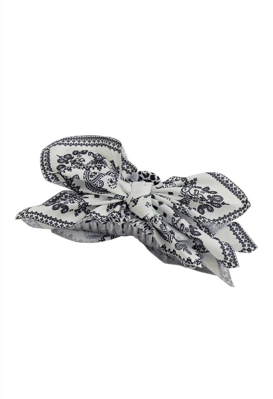 Paisley Printed Silky Hair Claw