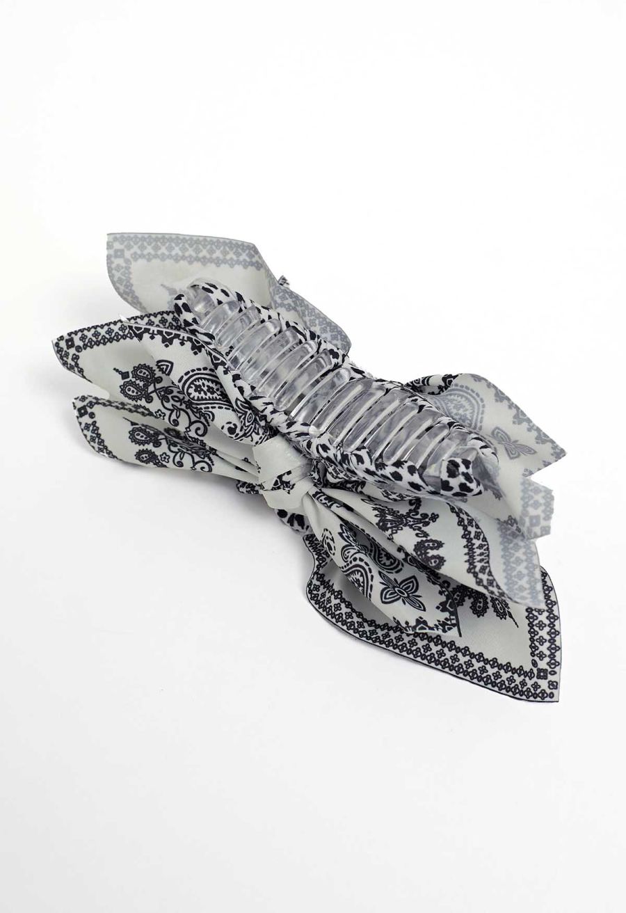 Paisley Printed Silky Hair Claw