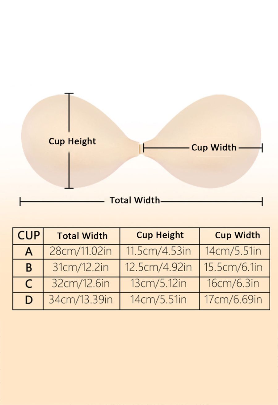 Front Clip Push-Up Silicone Adhesive Bra in Chocolate
