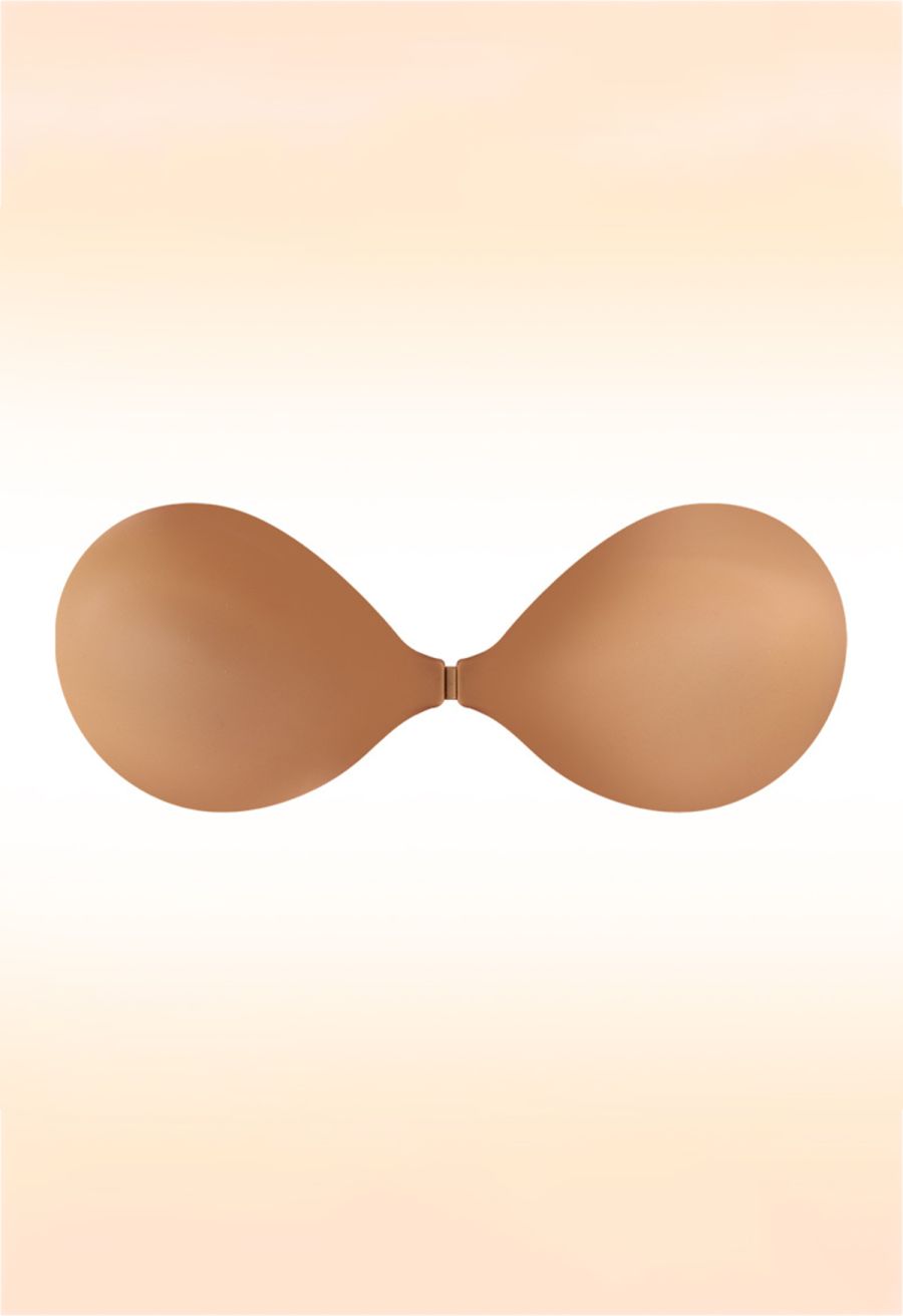 Front Clip Push-Up Silicone Adhesive Bra in Tan