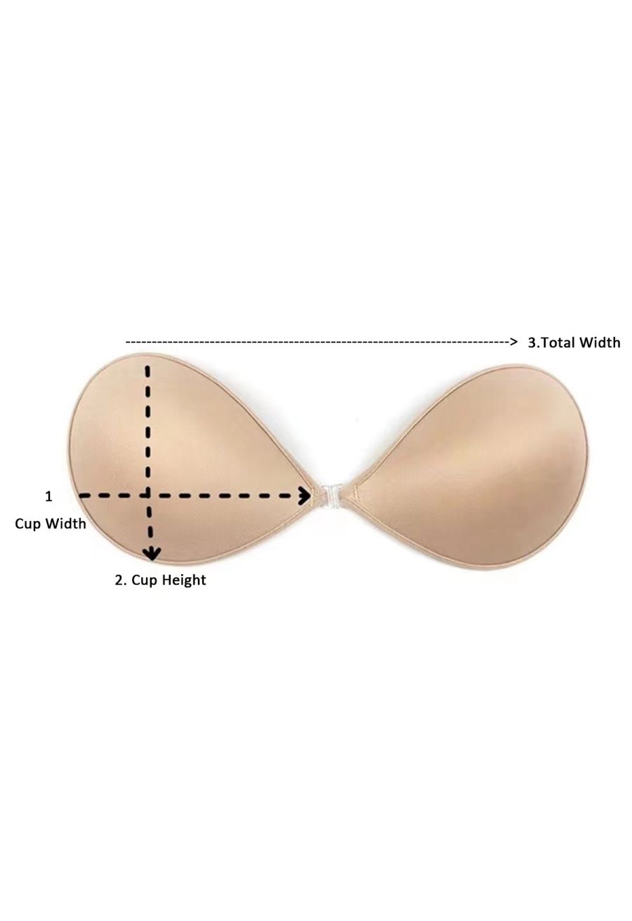Reusable Strapless Adhesive Bra in Black