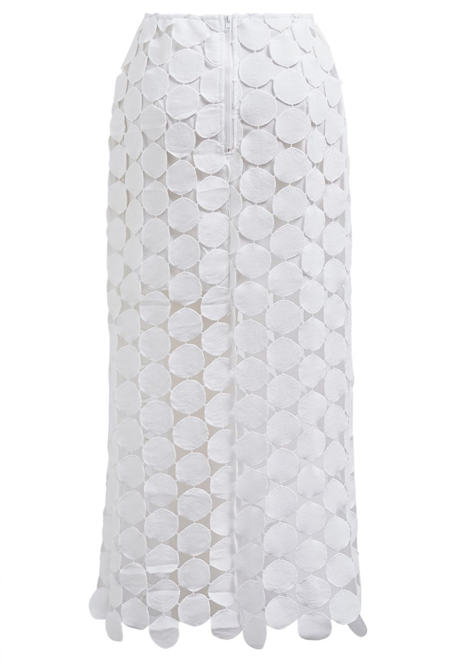 Crochet Circle Bandeau Top and Slit Skirt Set