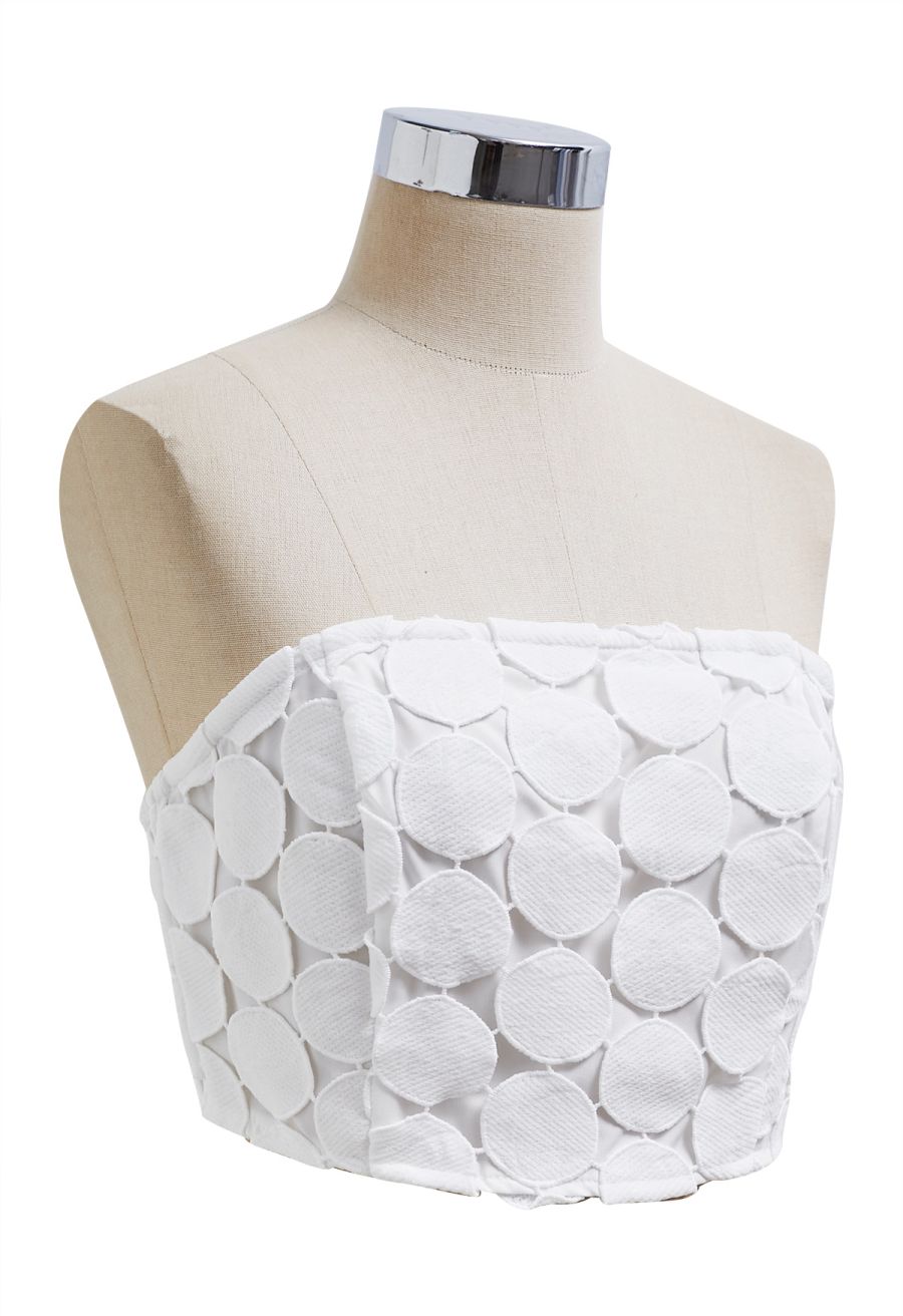Crochet Circle Bandeau Top and Slit Skirt Set