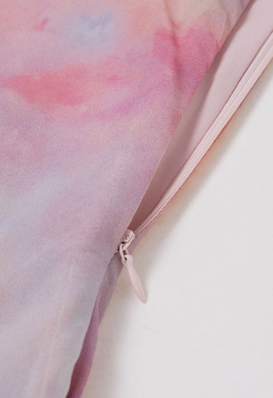 Ombre Double-Strap Cold-Shoulder Chiffon Dress