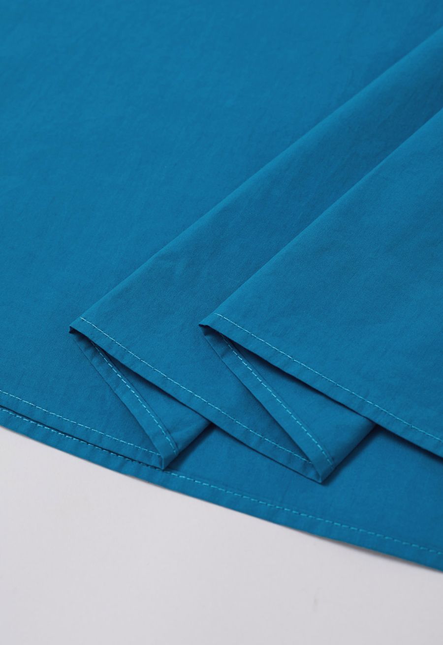 Bowknot Halter Neck Side Pocket Dress in Peacock