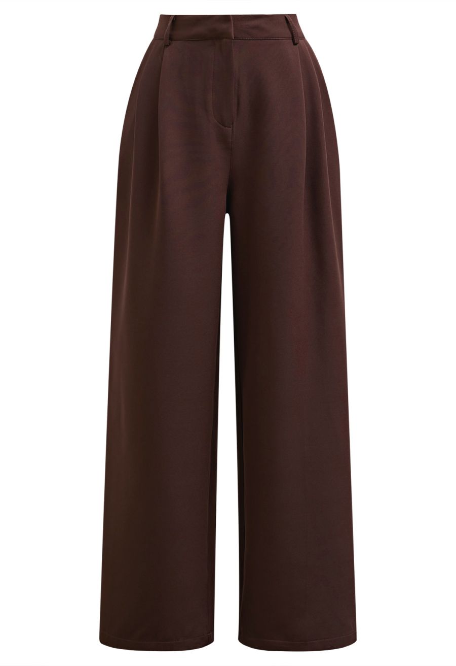 Strapless Seamed Front Asymmetric Top and Pants Set