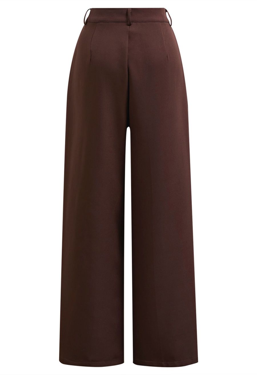 Strapless Seamed Front Asymmetric Top and Pants Set