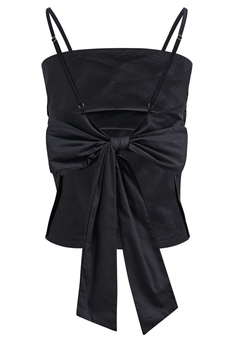 Tie-Back Bowknot Crop Top and Maxi Skirt Set