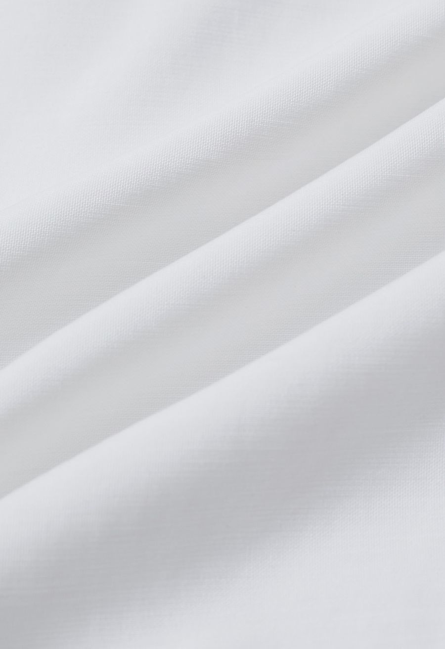 Cowl Neck Braided Open Back Sleeveless Top in White
