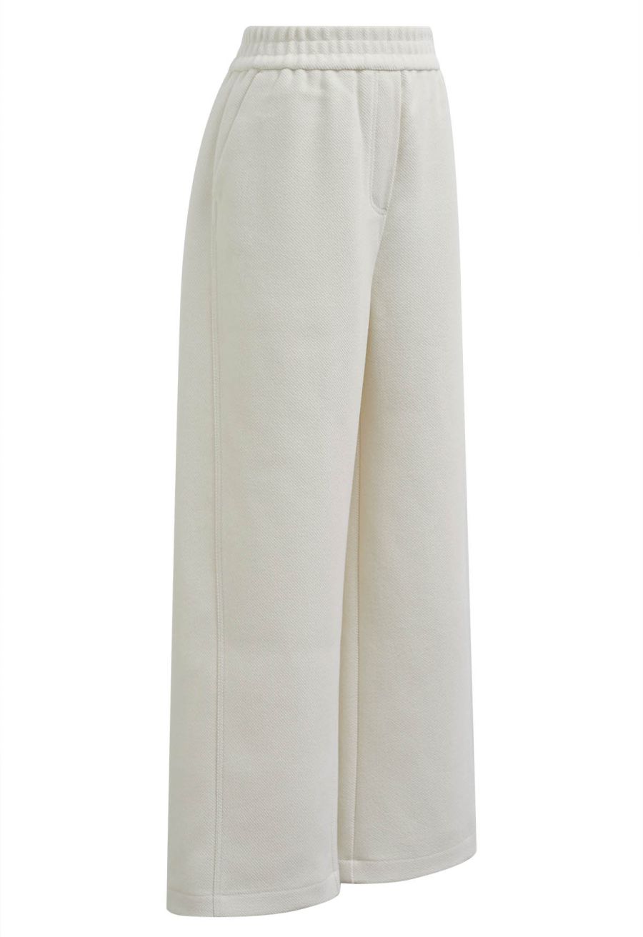 Side Pocket Wide-Leg Heavy Twill Pants