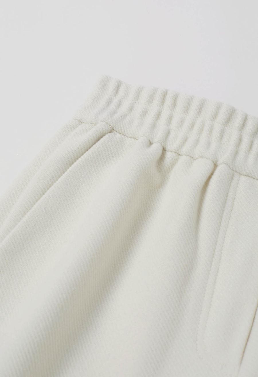 Side Pocket Wide-Leg Heavy Twill Pants