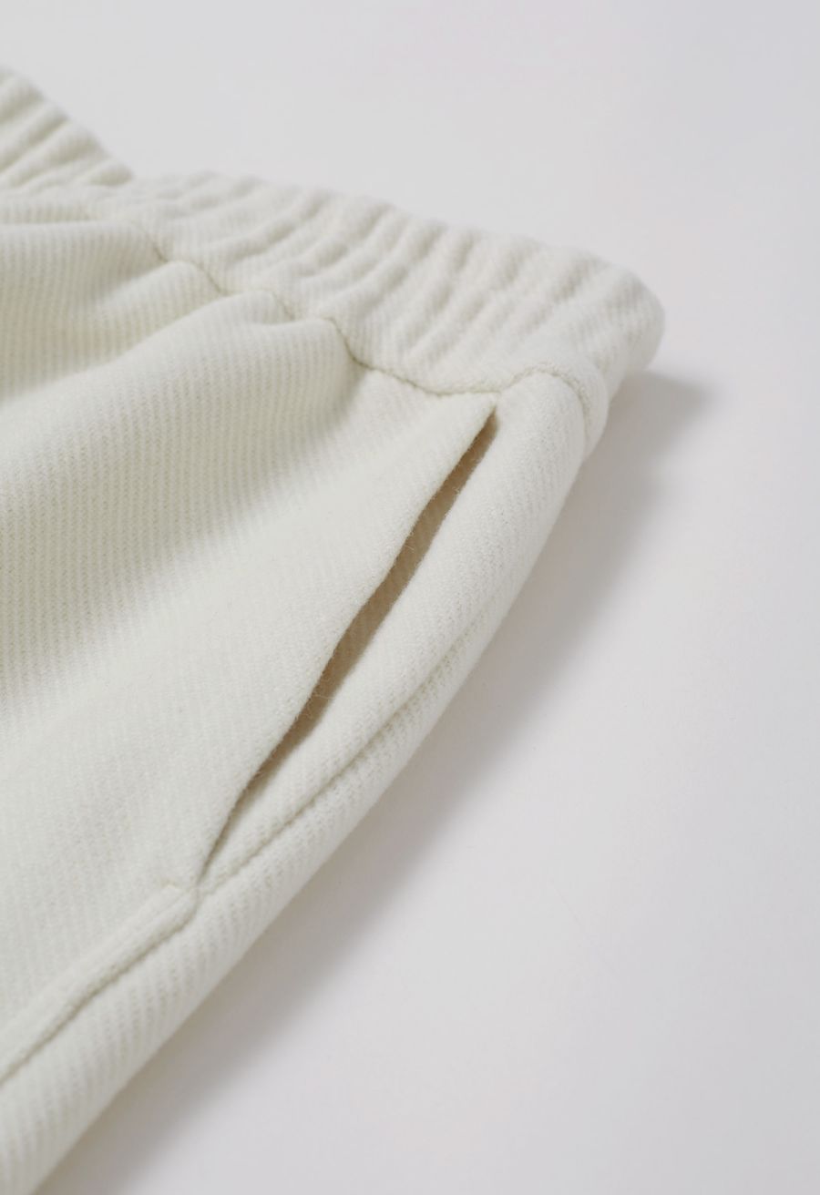 Side Pocket Wide-Leg Heavy Twill Pants