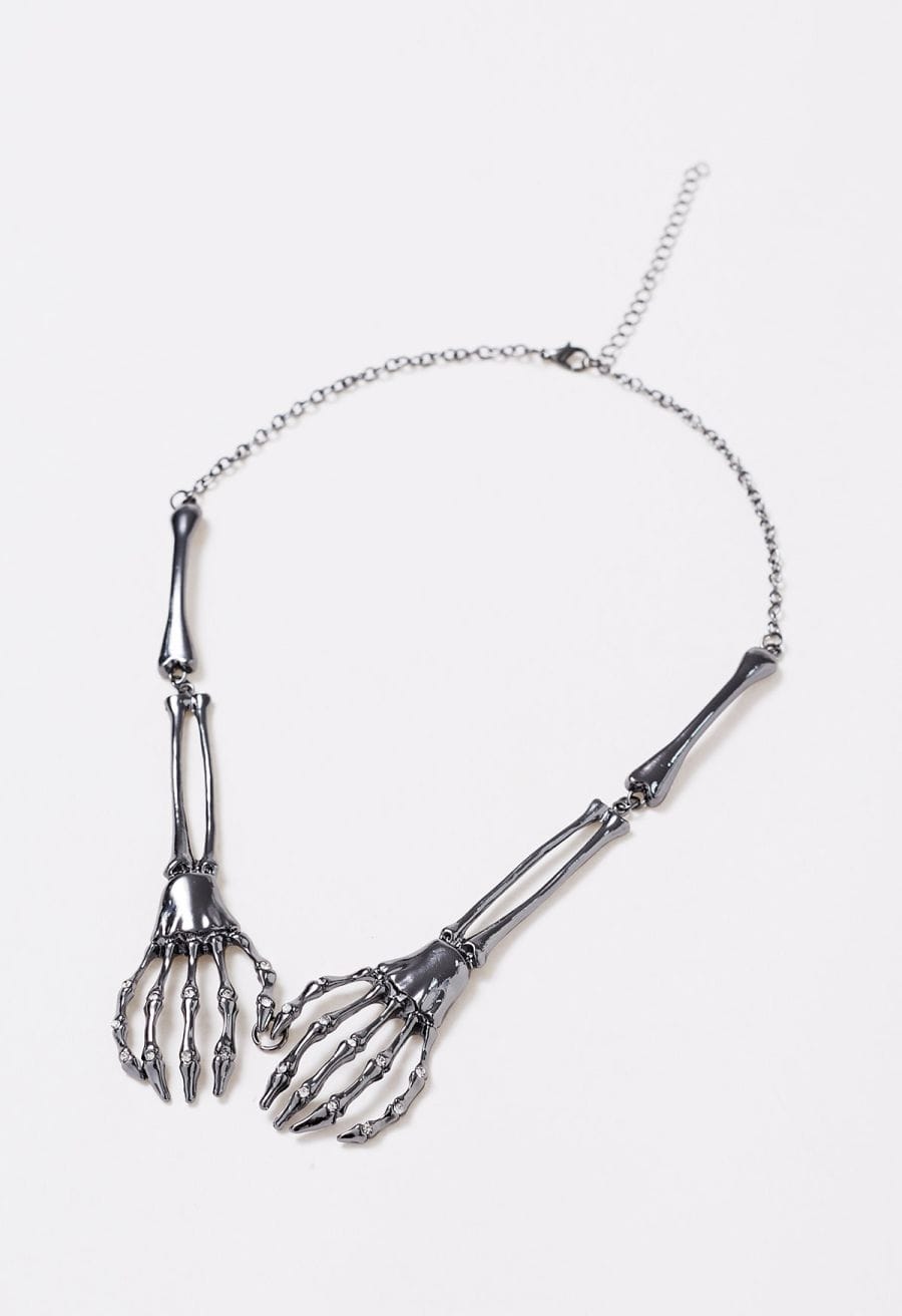 Skeleton Hand Necklace