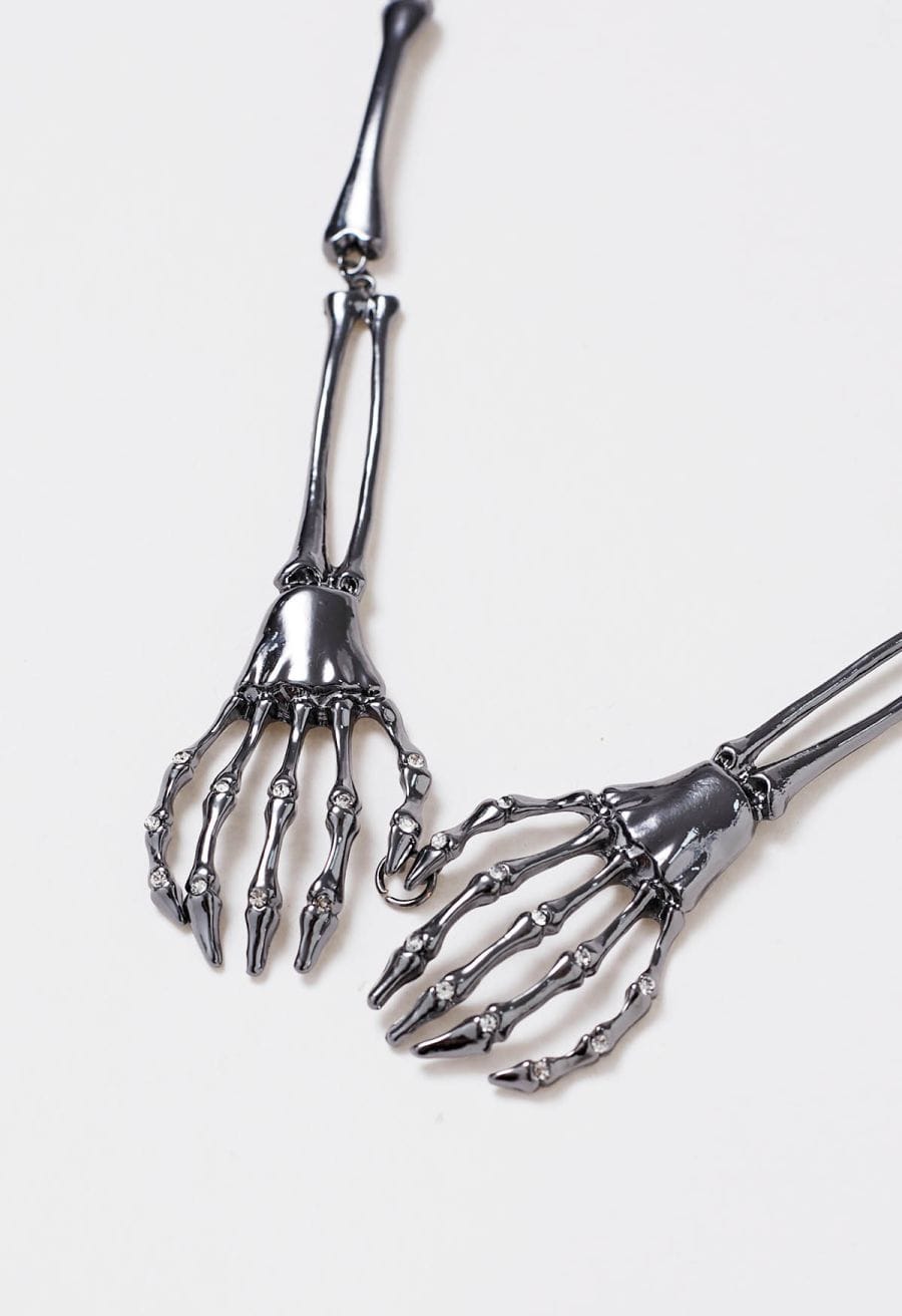 Skeleton Hand Necklace