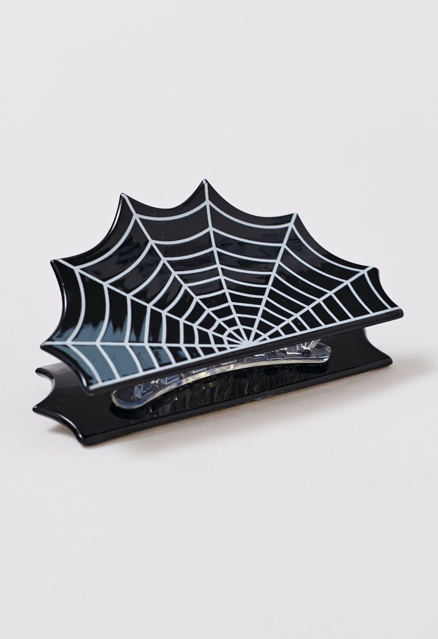 Gothic Cobweb Pattern Hair Claw