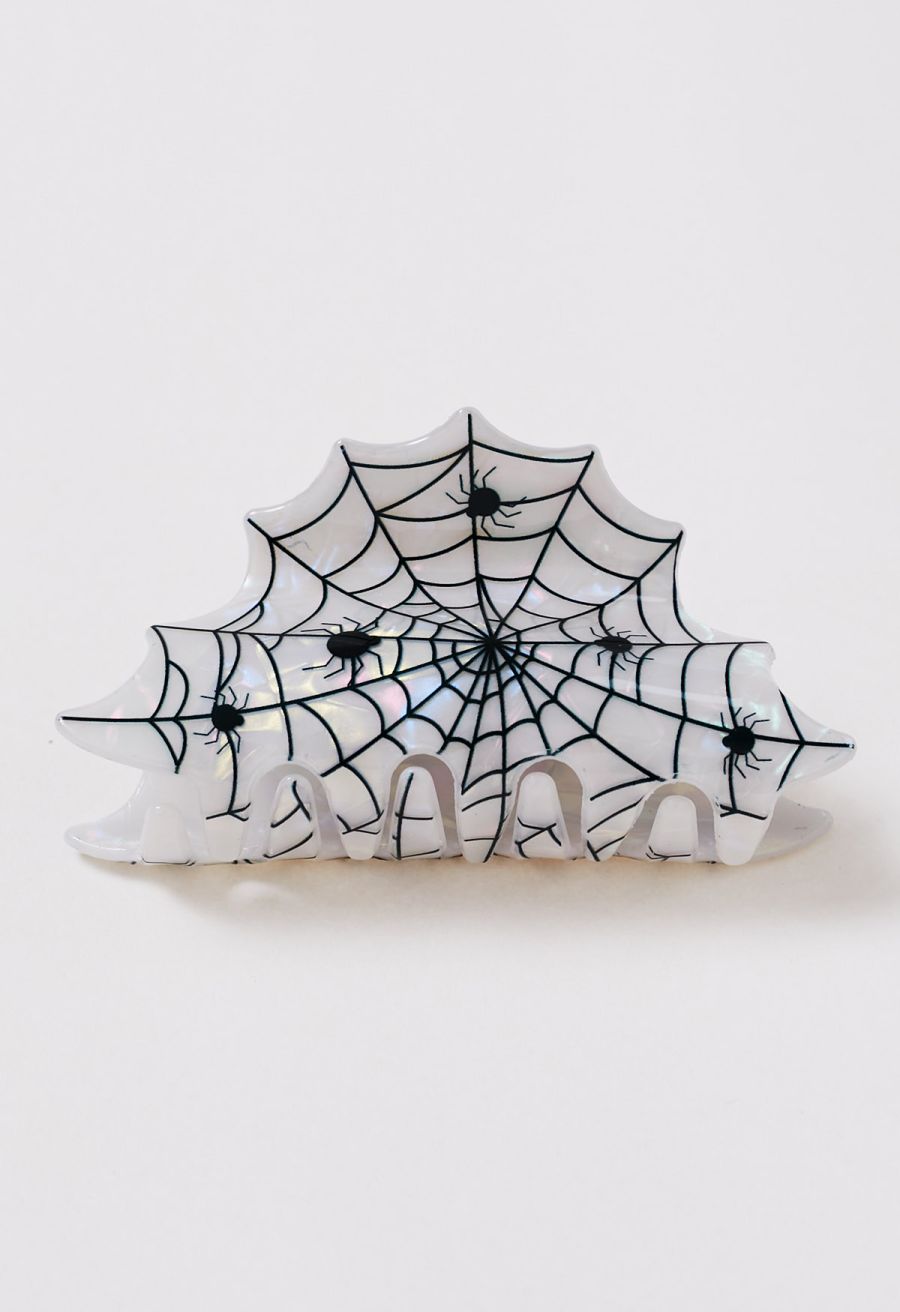 Wicked Spider Web Acrylic Hair Claw