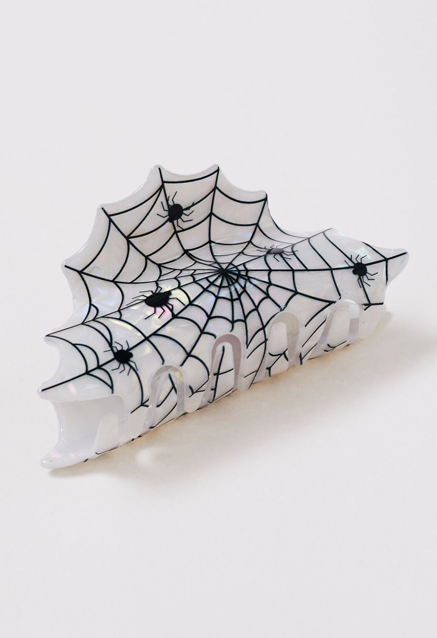 Wicked Spider Web Acrylic Hair Claw