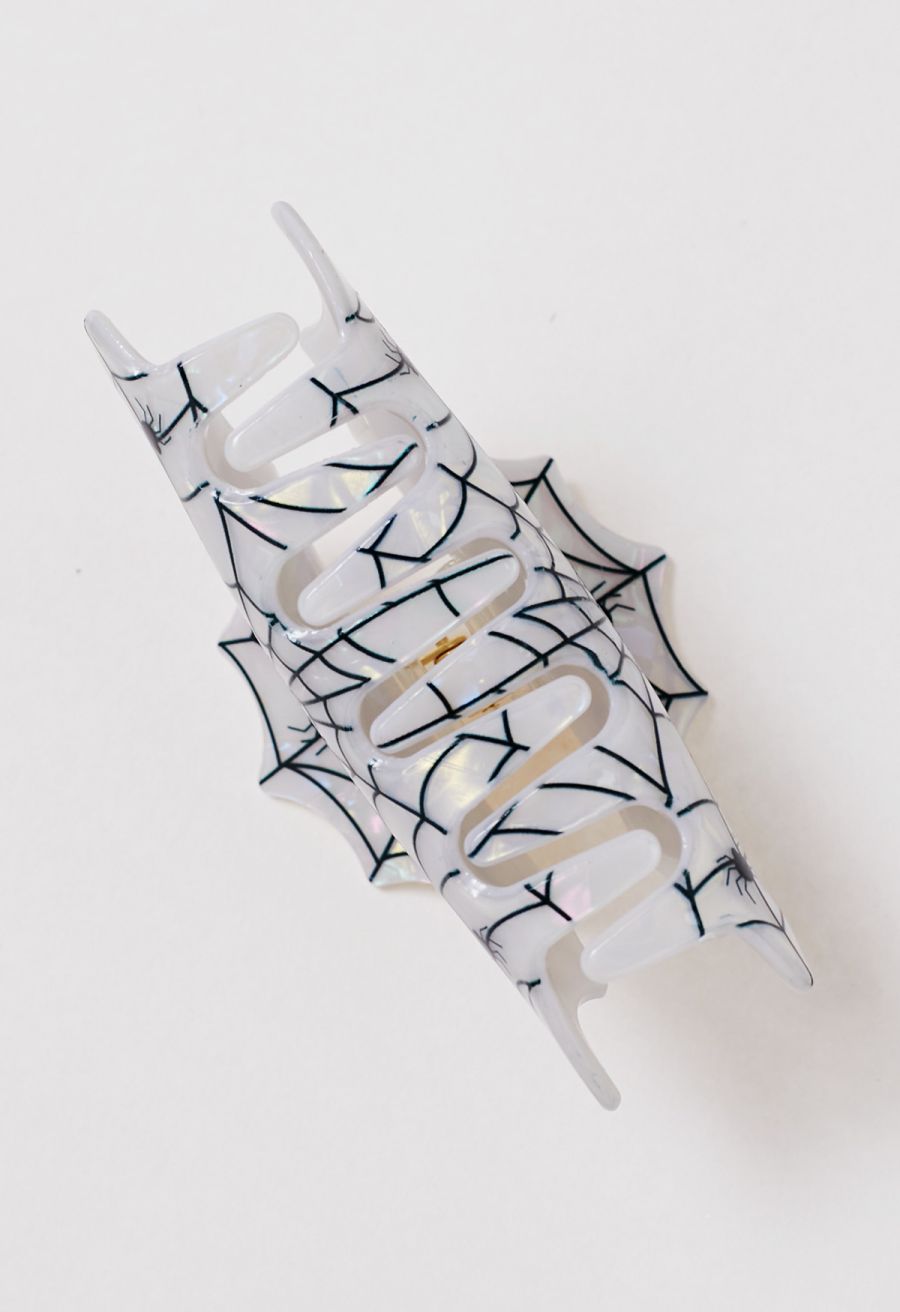 Wicked Spider Web Acrylic Hair Claw
