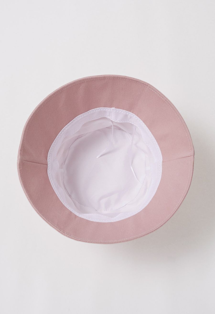 Rhinestone Spider Web Bucket Hat in Pink