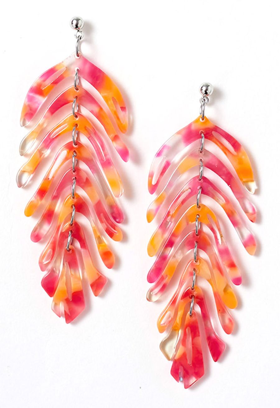 Fishbone Drop Earrings