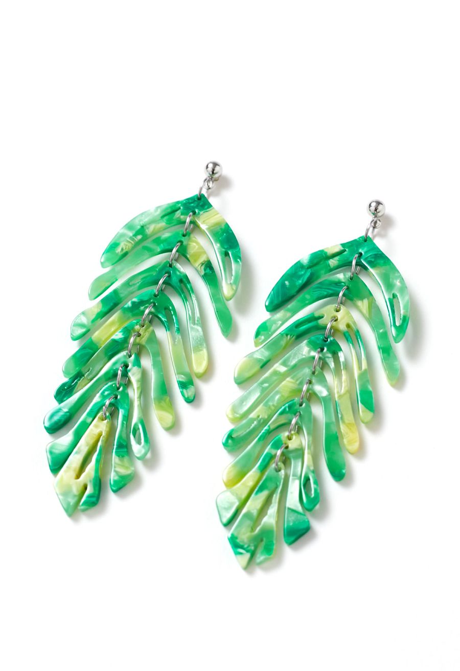 Fishbone Drop Earrings