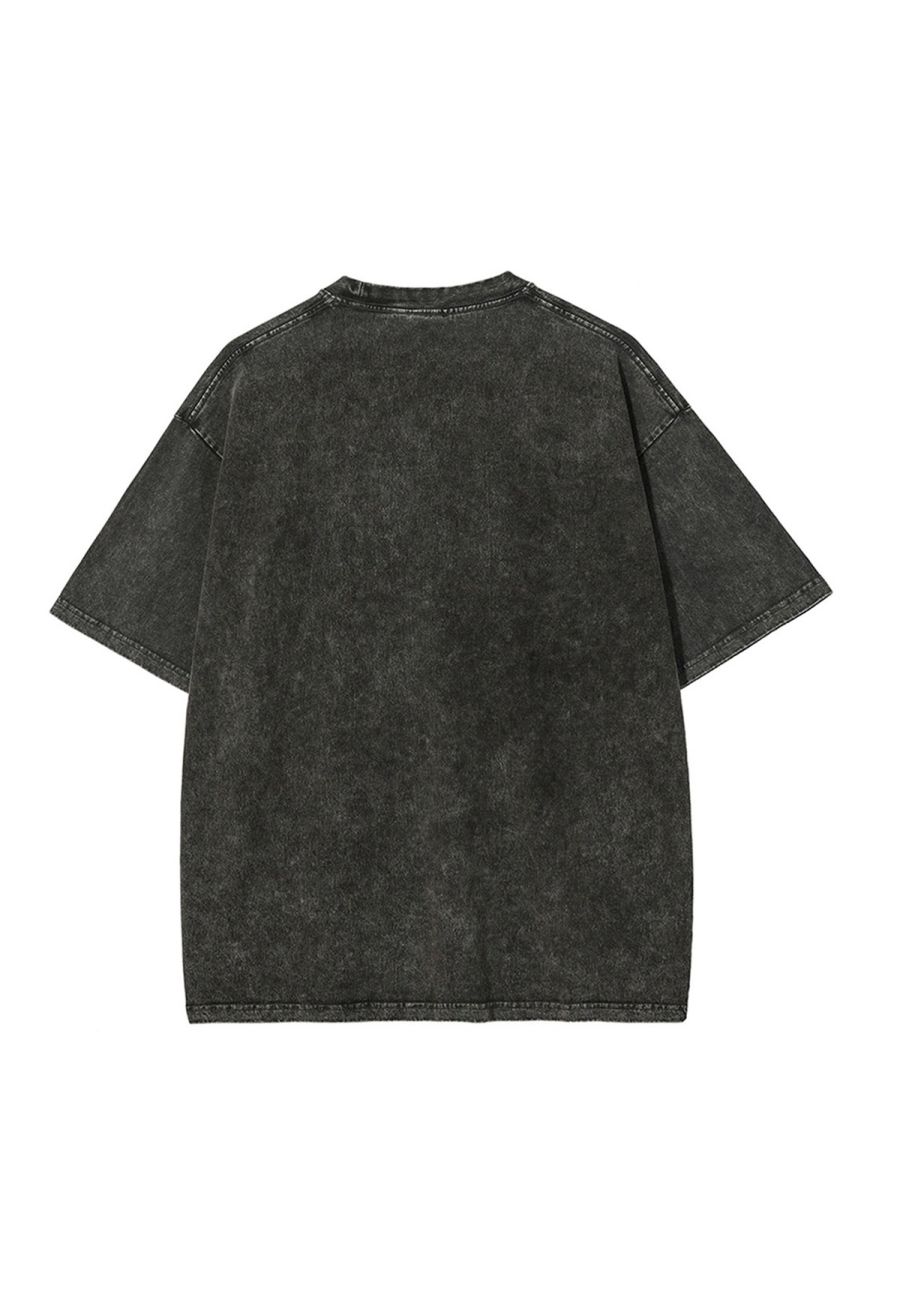 Scary Pumpkin Vintage Washed Oversized T-Shirt