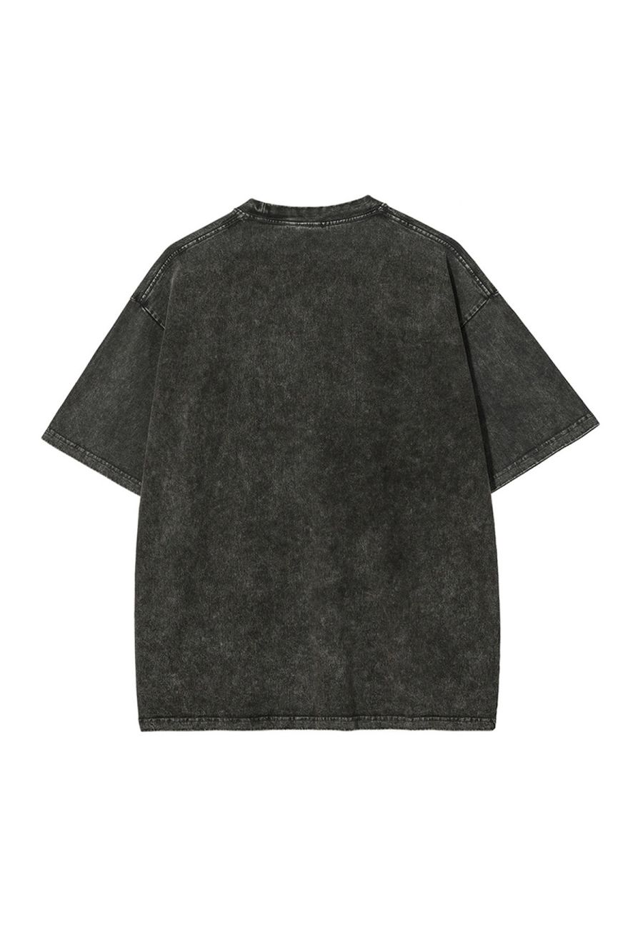 One Scary Nurse Washed Oversized T-Shirt in Black