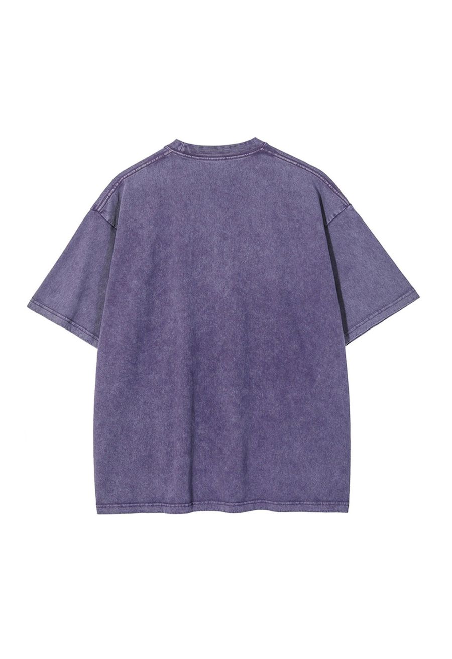 One Scary Nurse Washed Oversized T-Shirt in Purple