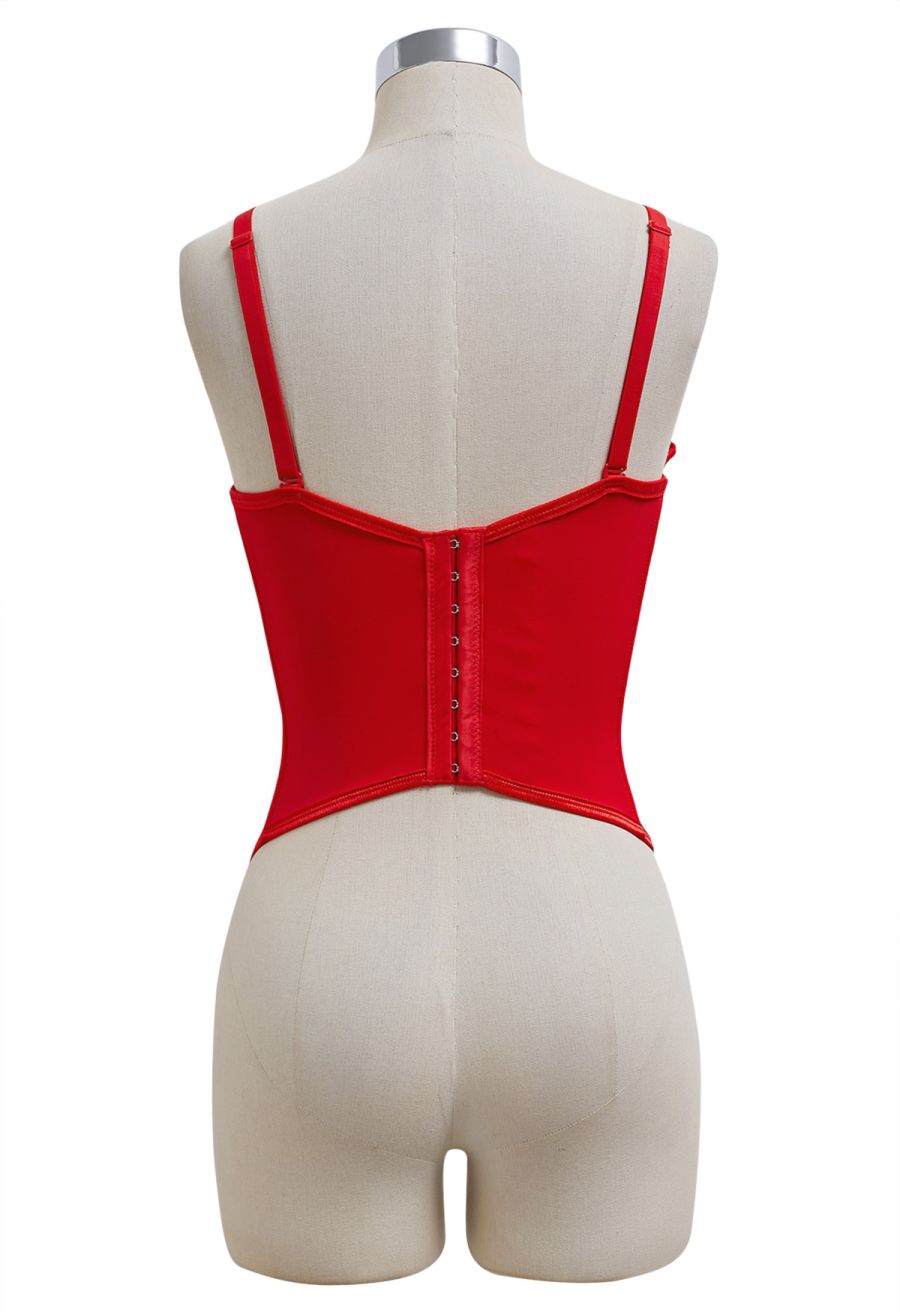3D Blooming Floral Bustier Corset Top