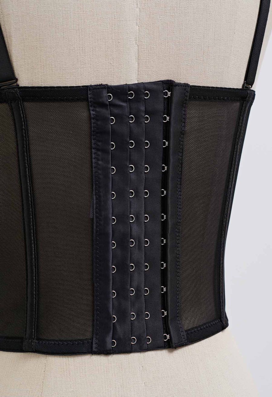 Stunning Heart Rhinestone Bustier Top
