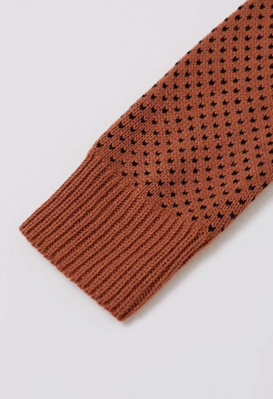 Spooky Bats Ribbed Knit Sweater in Pumpkin