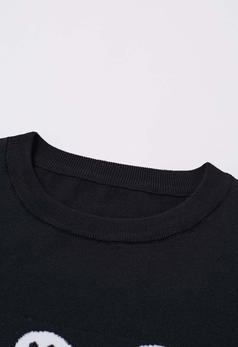 Festive Boo Ghost Jacquard Knit Top