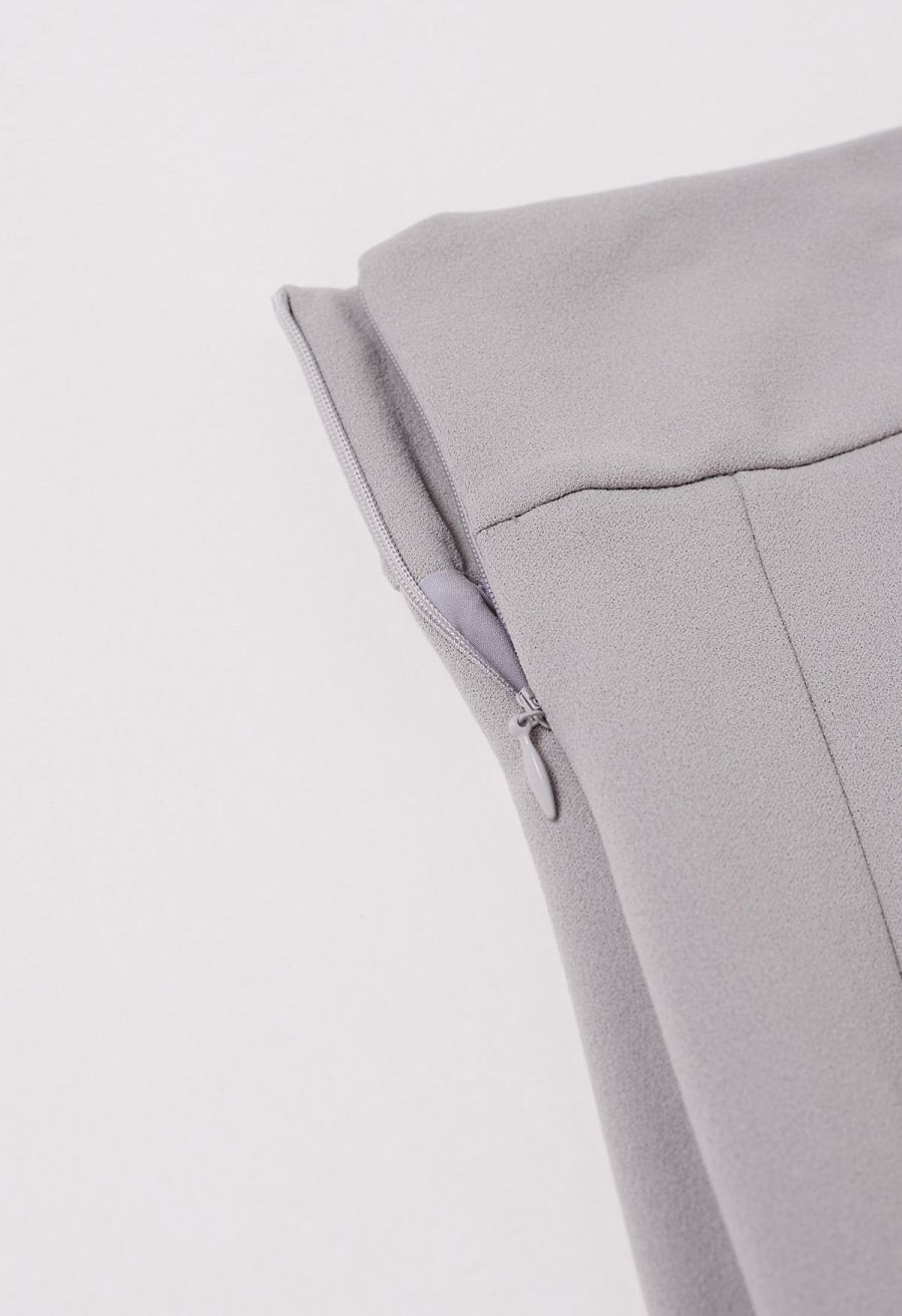 Wavy Seam Mermaid Maxi Skirt in Lavender