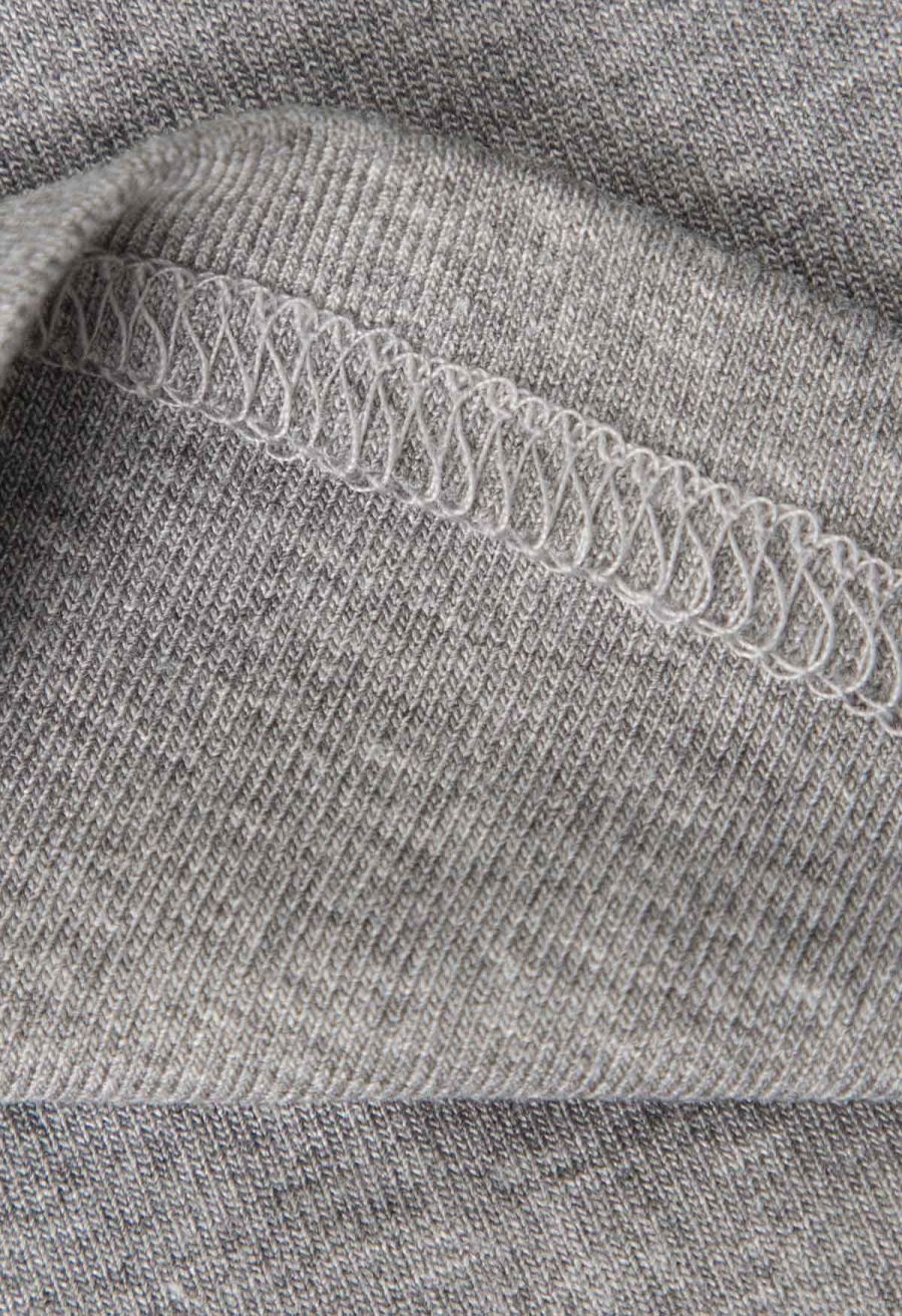 Ruched Front Off-Shoulder Long Sleeve Top in Grey