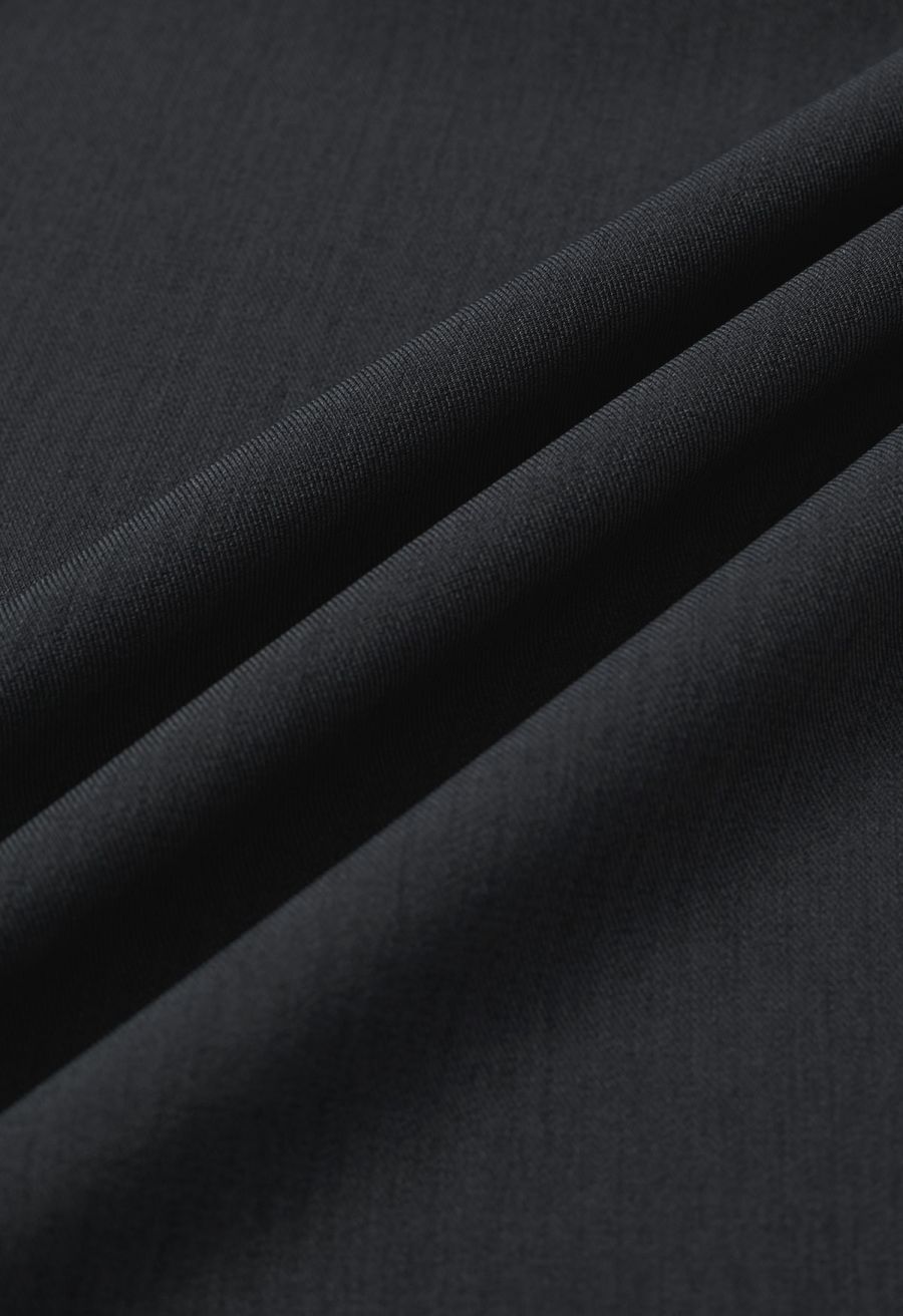 Removable Sarong Pleat Wide-Leg Pants in Smoke