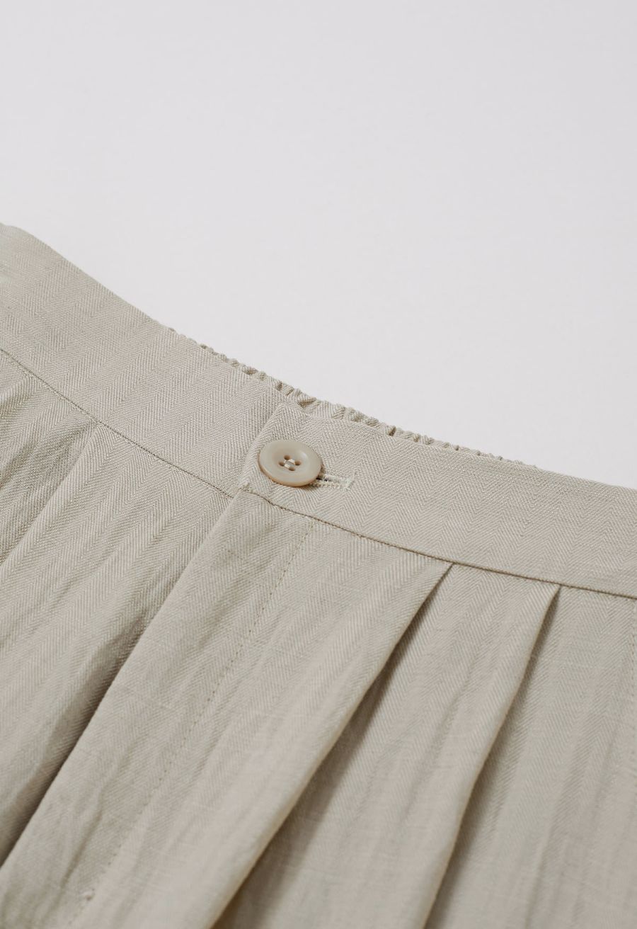 Everyday Ease Linen-Blend Wide-Leg Pants in Khaki