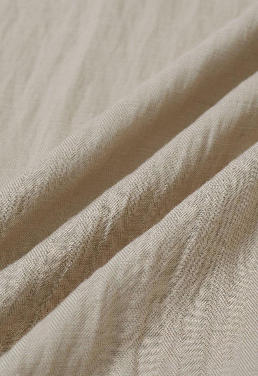 Everyday Ease Linen-Blend Wide-Leg Pants in Khaki
