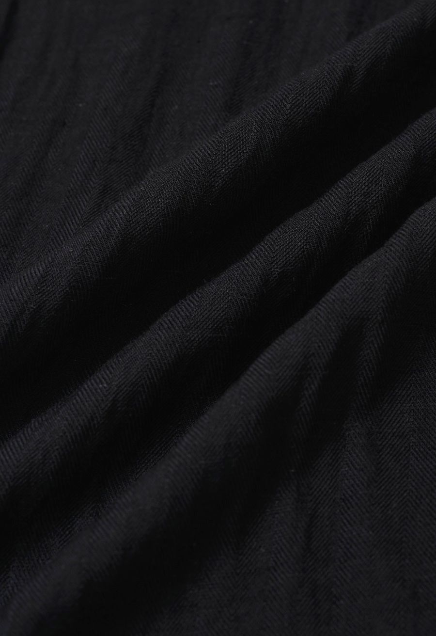 Everyday Ease Linen-Blend Wide-Leg Pants in Black