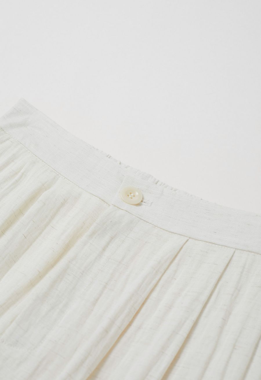 Everyday Ease Linen-Blend Wide-Leg Pants in Ivory