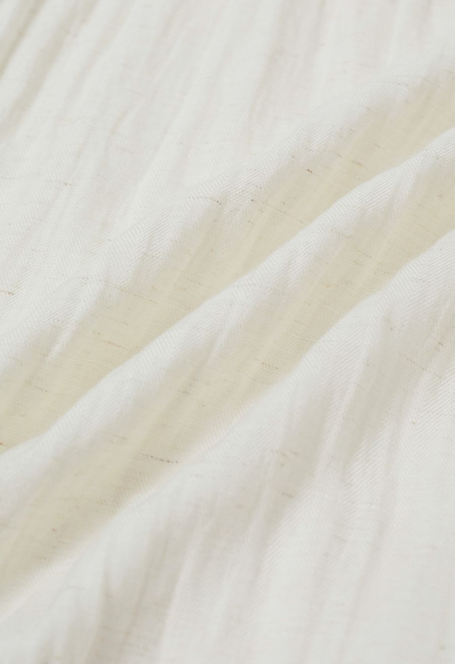 Everyday Ease Linen-Blend Wide-Leg Pants in Ivory